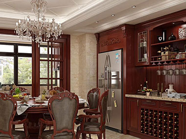 全屋定制餐厅美式实木