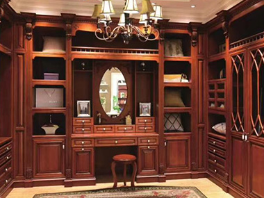 美式实木衣帽间