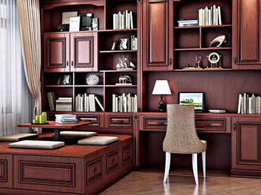 美式实木书柜